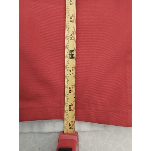 Escada Womens Denim Red Pants Size 44 /12 USA Straight Leg High Rise Luxury - Picture 9 of 16